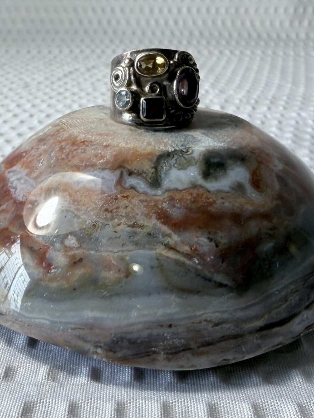 Gemstone and Sterling Silver Ring Size 5.5